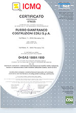 Certificato OHSAS a Rubbo